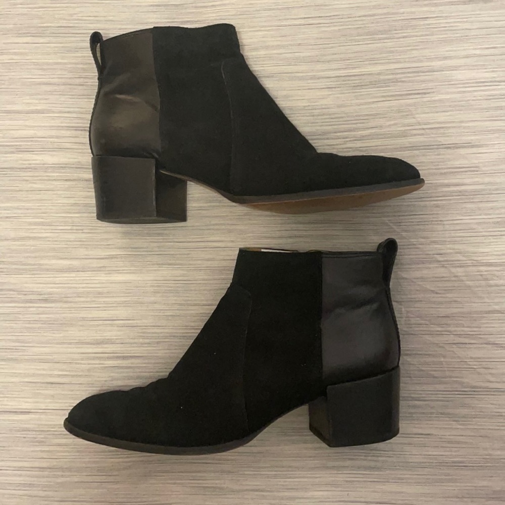 Madewell The Asher Boot in Suede & Leather, Black Sz 8.5 - Picture 1 of 12